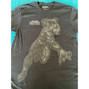 Black Panther Avengers Marvel movie black mens t-shirt shirt small 100% cotton